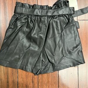 Faux Leather Shorts